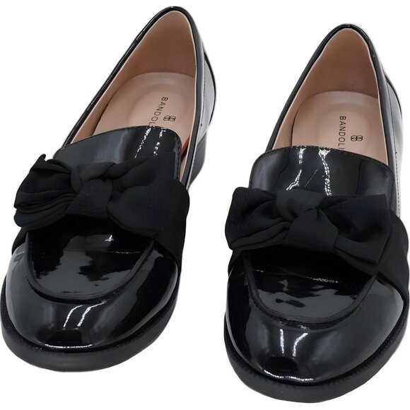 Bandolino Lindio Bow Loafers Black Patent Slip-On Women's US 8M - Picture 5 of 6